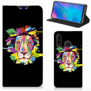 Huawei P30 Lite New Edition Magnet Case Lion Color