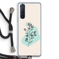Violets are blue: Sony Xperia 5 II Transparant Hoesje met koord