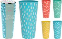 Bekerset 4-delig 400ml kunststof