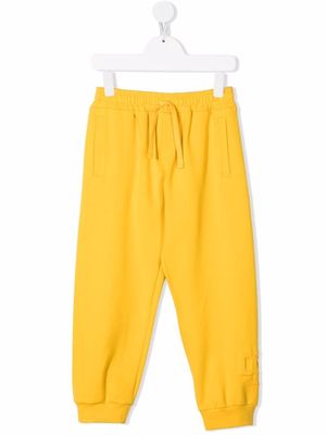 Dolce & Gabbana Kids pantalon de jogging à logo embossé - Jaune
