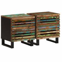 Nachtkastjes 2 st 40x34x46 cm massief gerecycled hout