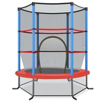 Trampoline voor Kinderen met Veilige Bescherming Net en Spring Pad Binnen en Buiten Recreatieve Trampoline Marineblauw