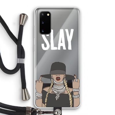 Slay All Day: Samsung Galaxy S20 Transparant Hoesje met koord