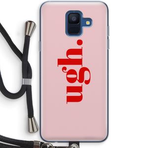 Ugh: Samsung Galaxy A6 (2018) Transparant Hoesje met koord