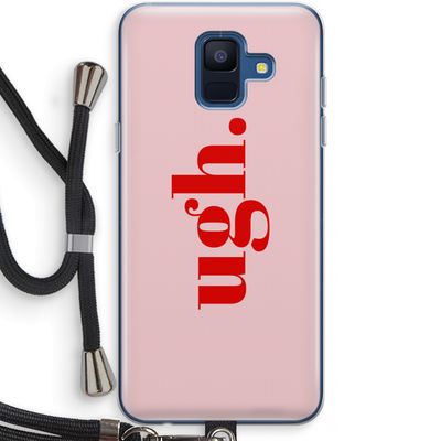 Ugh: Samsung Galaxy A6 (2018) Transparant Hoesje met koord