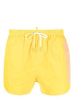 DSQUARED2 short de bain à logo imprimé - Jaune