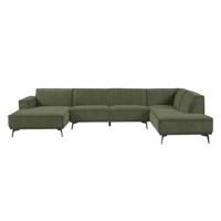 Tower Living 2,5-zits Hoekbank 'Leeds' Lounge links, kleur Bottle Green