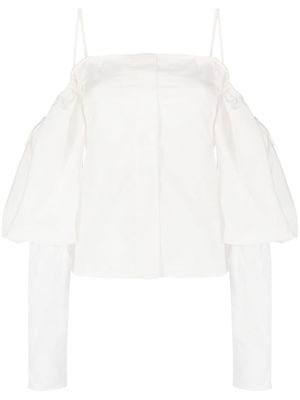 Rejina Pyo blouse en coton Bay à épaules dénudées - Blanc