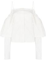 Rejina Pyo Bay off-shoulder cotton blouse - Blanc - thumbnail