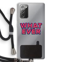 Whatever: Samsung Galaxy Note 20 / Note 20 5G Transparant Hoesje met koord