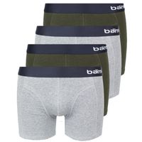 Apollo Bamboe boxershorts 4-pack grijs - thumbnail