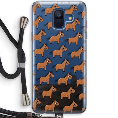 Pony: Samsung Galaxy A6 (2018) Transparant Hoesje met koord