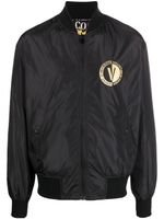 Versace Jeans Couture veste bomber à logo poitrine imprimé - Noir