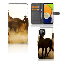 Samsung Galaxy A03 Telefoonhoesje met Pasjes Design Cowboy