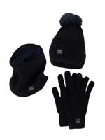 Heatkeeper Dames Winter Set - Muts + Handschoenen + Nekwarmer - Navy