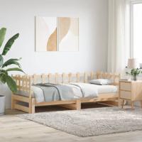 Slaapbank uitschuifbaar massief grenenhout 2x(90x190) cm - thumbnail