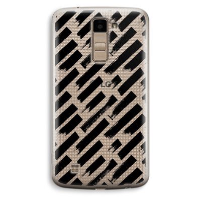 Zwarte vegen: LG K10 (2016) Transparant Hoesje