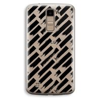 Zwarte vegen: LG K10 (2016) Transparant Hoesje