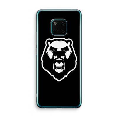 Angry Bear (black): Huawei Mate 20 Pro Transparant Hoesje