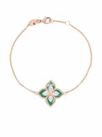 Roberto Coin bracelet Princess Flower en or rose 18ct orné de diamants et malachite - thumbnail