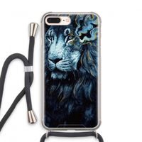 Darkness Lion: iPhone 8 Plus Transparant Hoesje met koord Darkness Lion: iPhone 8 Plus Transparant Hoesje met koord
