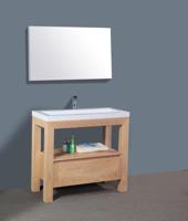 Badkamermeubelset Sanilux Robusta Senza 100x47x85 cm Massief Eikenhout (2 kraangaten)