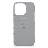 iPhone 16 Pro Telefoonhoesje met Naam Grijs Baby Olifant