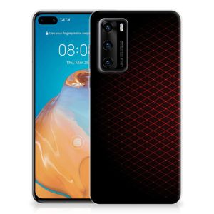 Huawei P40 TPU bumper Geruit Rood