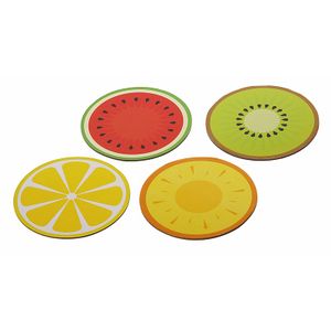 Ronde fruit placemats set van 4