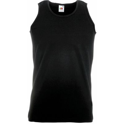 Fruit of the Loom tanktop/singlet/hemd - zwart - katoen