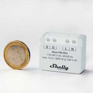 Shelly Qubino Wave PM Mini Slimme schakelaar Grijs