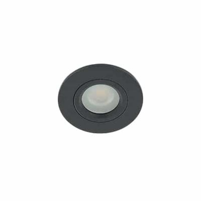 LED mini spot GU10 3Watt rond ZWART IP65 dimbaar