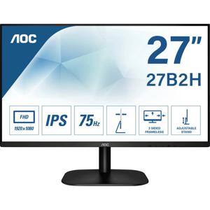 AOC 27B2H LCD-monitor Energielabel E (A - G) 68.6 cm (27 inch) 1920 x 1080 Pixel 16:9 7 ms Hoofdtelefoonaansluiting IPS LED