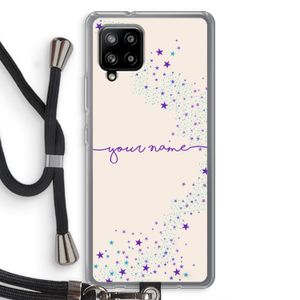 Sterren: Samsung Galaxy A42 5G Transparant Hoesje met koord