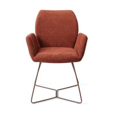 Jesper Home Misaki eetkamerstoel Cosy Copper beehive rose