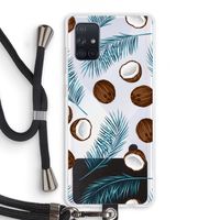 Kokosnoot roze: Samsung Galaxy A71 Transparant Hoesje met koord