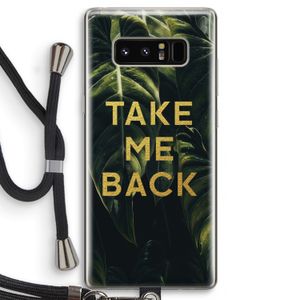 Take me back: Samsung Galaxy Note 8 Transparant Hoesje met koord