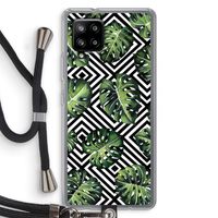 Geometrische jungle: Samsung Galaxy A42 5G Transparant Hoesje met koord