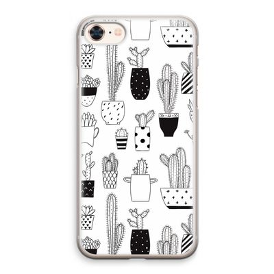 Cactusmotief: iPhone 8 Transparant Hoesje
