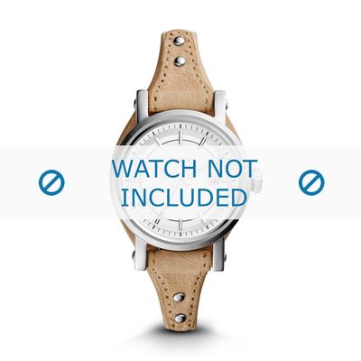 Horlogeband Fossil ES3908 / Boyfriend Onderliggend Leder Beige 14mm