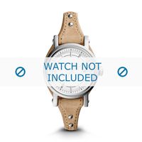 Horlogeband Fossil ES3908 Onderliggend Leder Beige 14mm