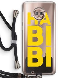 Habibi Majorelle : Motorola Moto G6 Transparant Hoesje met koord