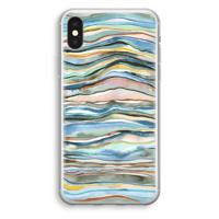 Watercolor Agate: iPhone XS Transparant Hoesje