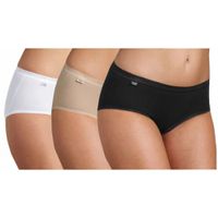 Set van 4x stuks Sloggi basic midi dames slips, maat: 48 zwart