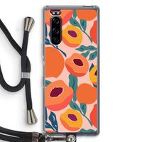 Perzik: Sony Xperia 5 Transparant Hoesje met koord