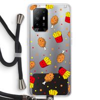 Chicken 'n Fries: Oppo A94 5G Transparant Hoesje met koord