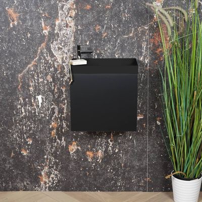ACTIE BWS Fonteinmeubel | Paris | 40cm | Fontein Mat Zwart | Mat Zwart