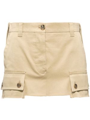 Miu Miu minijupe chino à bords francs - Tons neutres