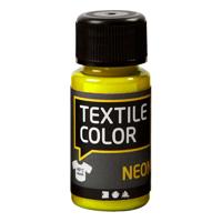 Creativ Company Textile color dekkende textielverf - neon geel, 50ml
