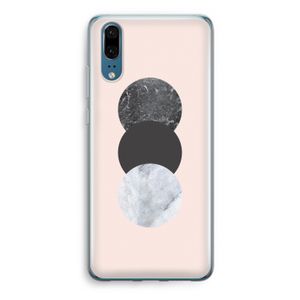 Marmeren cirkels: Huawei P20 Transparant Hoesje